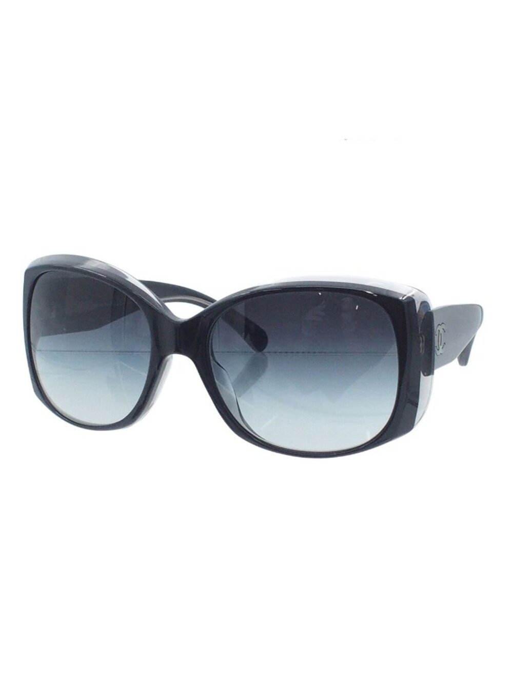Chanel Sunglasses Black Acetate CC Logo Eyewear